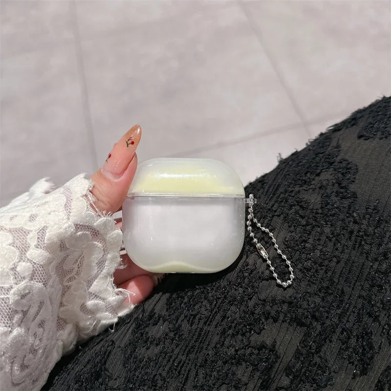 Luminous Quicksand Earphone Case for Airpods 4 Airpod Pro 3 2 Fashion Dynamic Sparkles Headphone Cover Luxury Brilliant Fundas