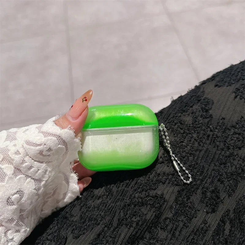 Luminous Quicksand Earphone Case for Airpods 4 Airpod Pro 3 2 Fashion Dynamic Sparkles Headphone Cover Luxury Brilliant Fundas
