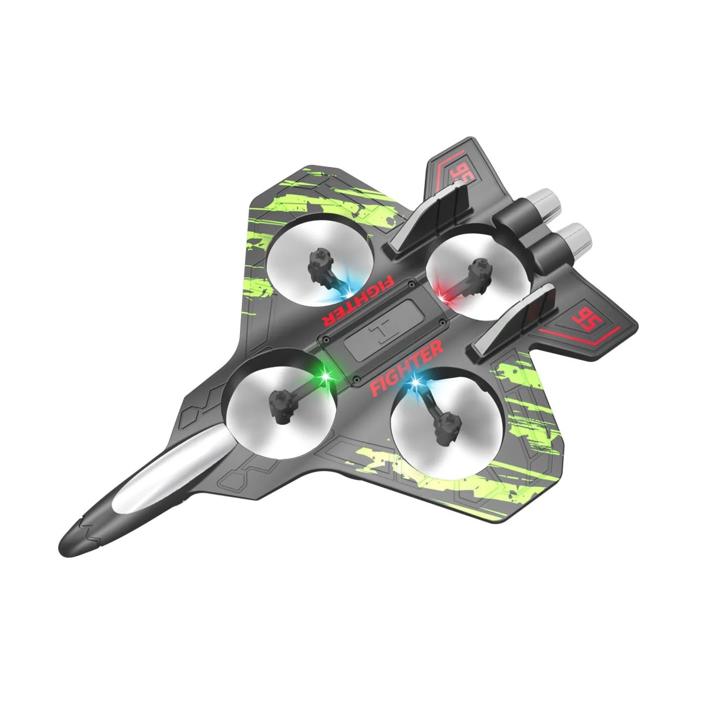 Glider Flying Helicopter RC Hobby Jet Plane 2.4G Stunt Remote Control Foam Fighter Airplane Toy with Light