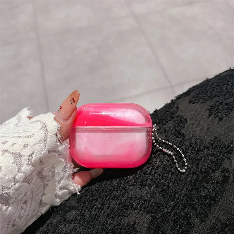 Luminous Quicksand Earphone Case for Airpods 4 Airpod Pro 3 2 Fashion Dynamic Sparkles Headphone Cover Luxury Brilliant Fundas