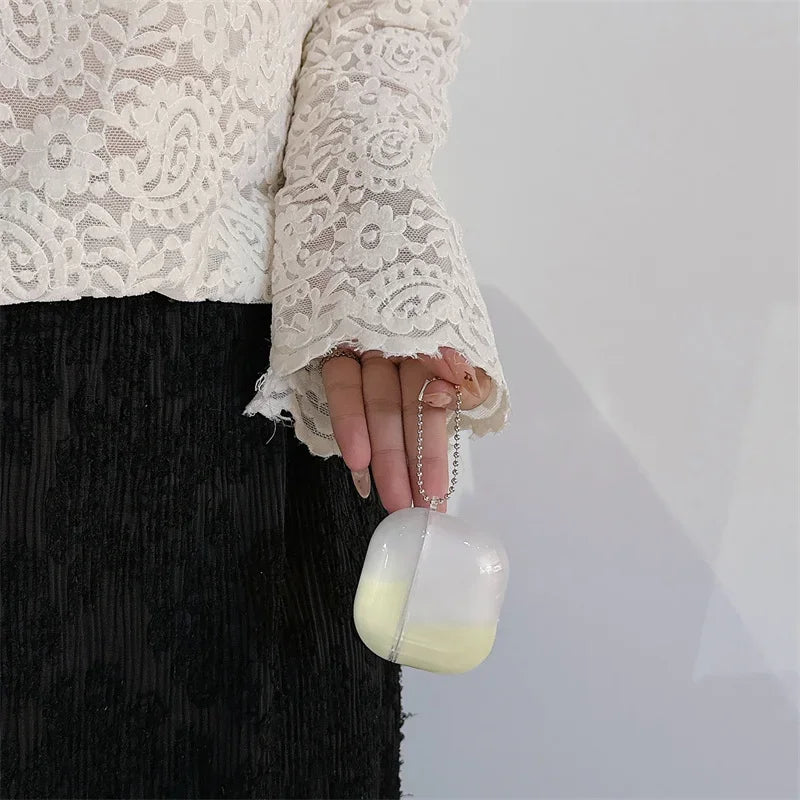 Luminous Quicksand Earphone Case for Airpods 4 Airpod Pro 3 2 Fashion Dynamic Sparkles Headphone Cover Luxury Brilliant Fundas